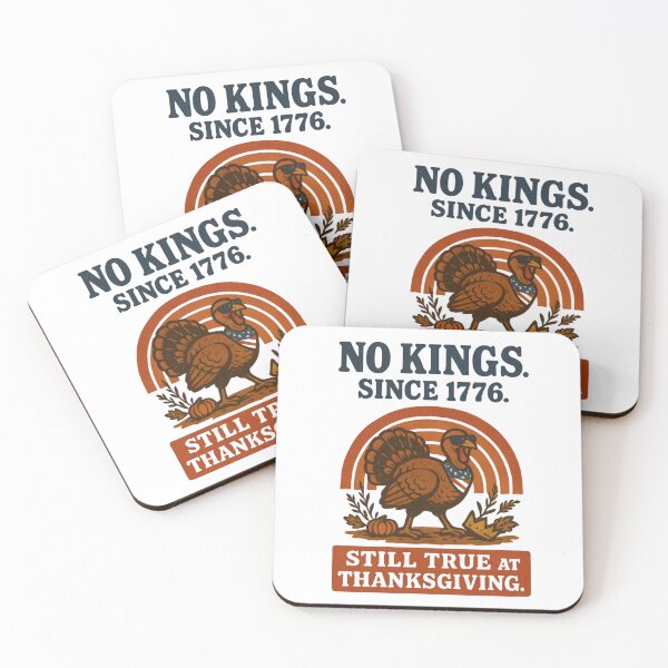 Item preview, No Kings Since 1776 Funny Thanksgiving Turkey Retro designed and sold by DigiSudu.