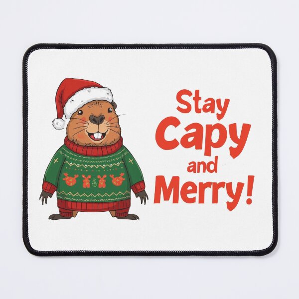 Item preview, Stay Capy and Merry – Chill Capybara Chrismas Design designed and sold by Two bro's shop.