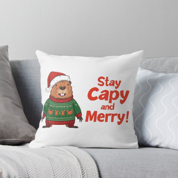 Item preview, Stay Capy and Merry – Chill Capybara Chrismas Design designed and sold by Two bro's shop.