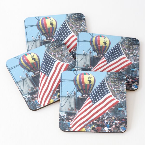 Item preview, American Flag and a Hot Air Balloon at Live Aid - Photograph designed and sold by ConcertImages.