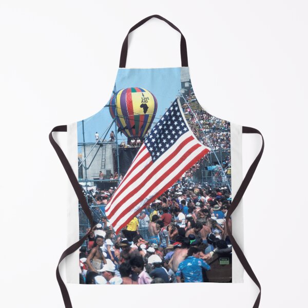 Item preview, American Flag and a Hot Air Balloon at Live Aid - Photograph designed and sold by ConcertImages.