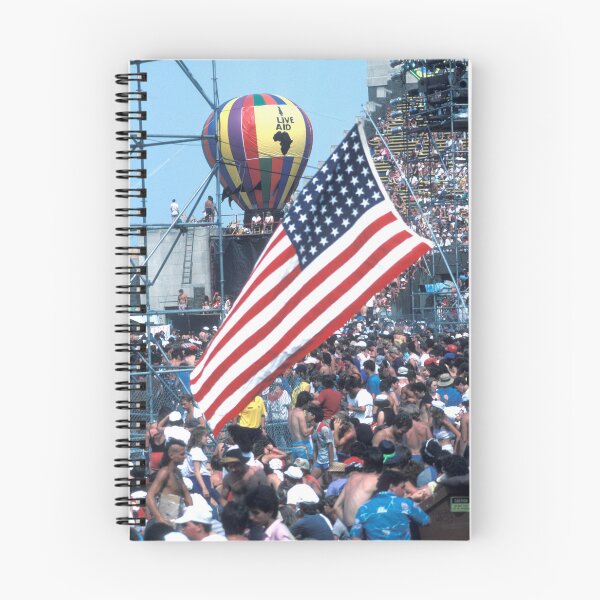 Item preview, American Flag and a Hot Air Balloon at Live Aid - Photograph designed and sold by ConcertImages.