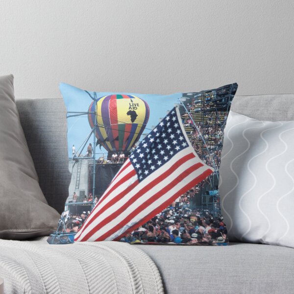 Item preview, American Flag and a Hot Air Balloon at Live Aid - Photograph designed and sold by ConcertImages.