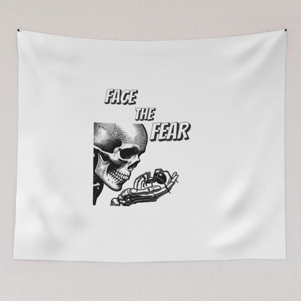 Item preview, Face the fear skull with spider designed and sold by Alt nVibe.