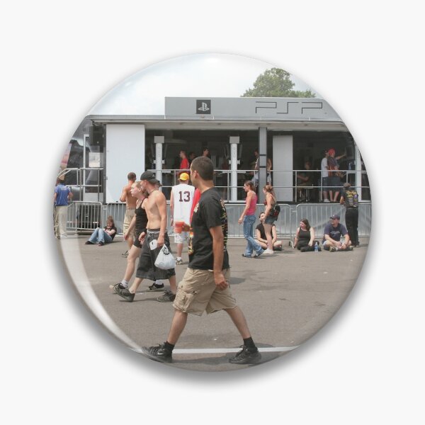 Item preview, Concert Fans Walking by a Sony PSP Mobile Truck at Woodstock 99 designed and sold by ConcertImages.