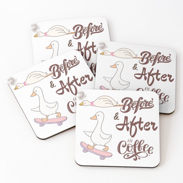 Item preview, Silly goose before and after coffee designed and sold by Telegant.