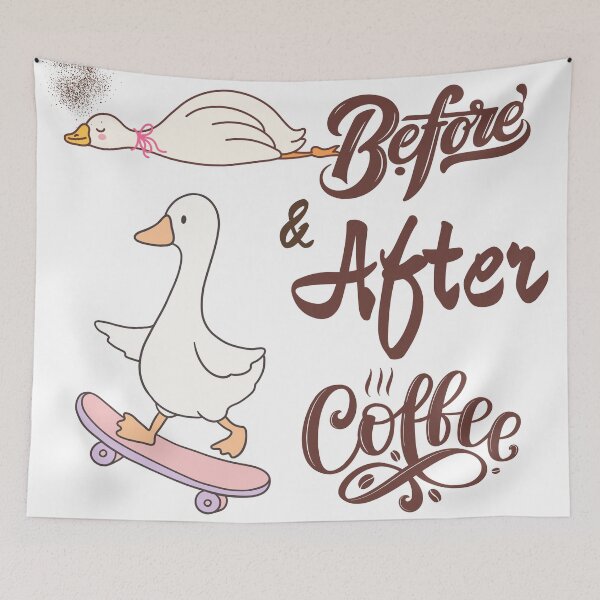 Item preview, Silly goose before and after coffee designed and sold by Telegant.