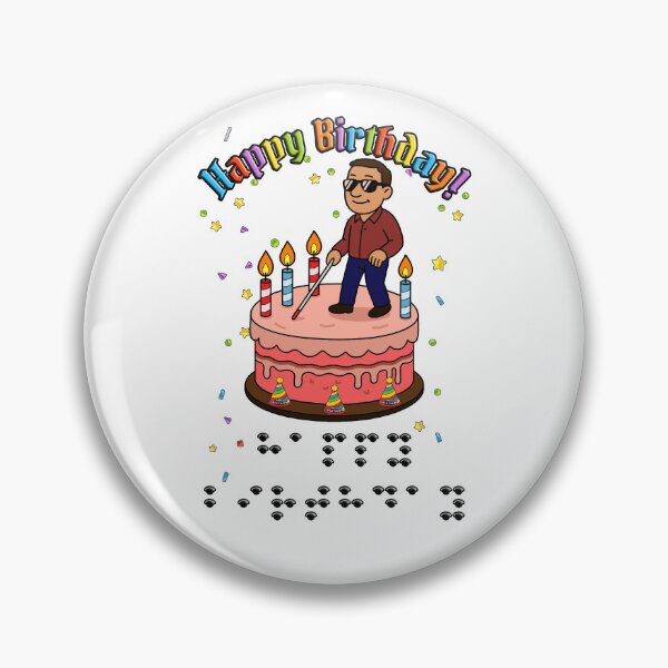 Item preview, Happy Birthday in Eyepatch Braille – Blind Party Graphic designed and sold by Eyepatch-Jacks.