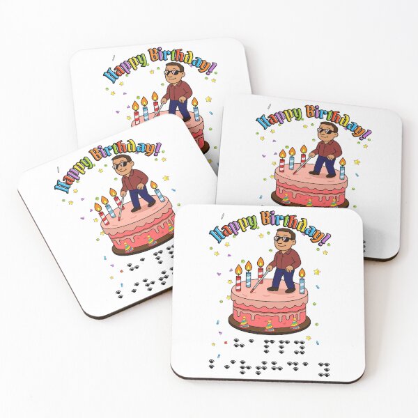 Item preview, Happy Birthday in Eyepatch Braille – Blind Party Graphic designed and sold by Eyepatch-Jacks.