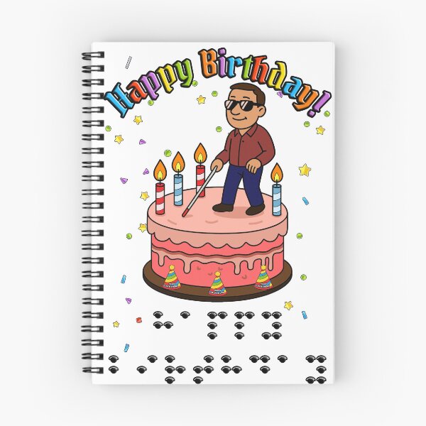 Item preview, Happy Birthday in Eyepatch Braille – Blind Party Graphic designed and sold by Eyepatch-Jacks.
