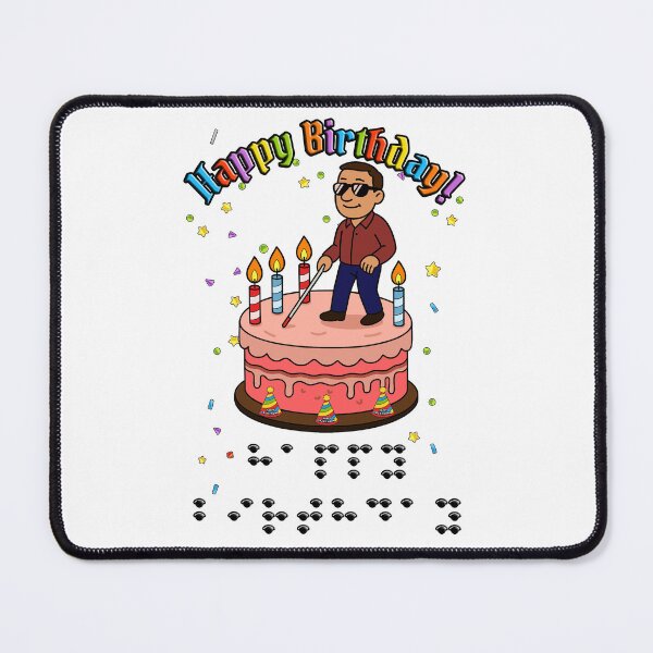 Item preview, Happy Birthday in Eyepatch Braille – Blind Party Graphic designed and sold by Eyepatch-Jacks.