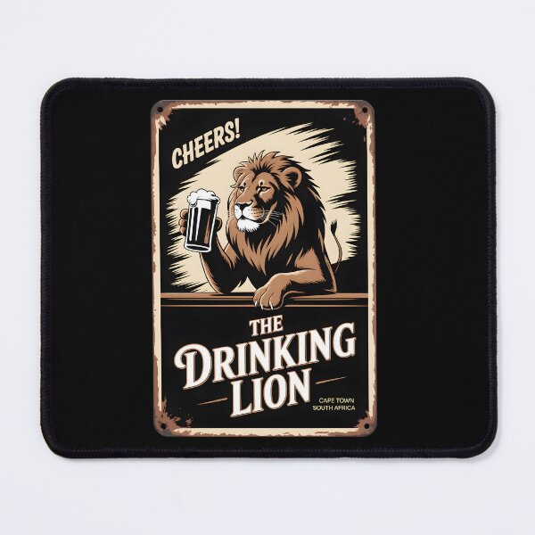 Item preview, The Drinking Lion Bar - retro metal plate advertising designed and sold by Museum Of Non-Existing Art.
