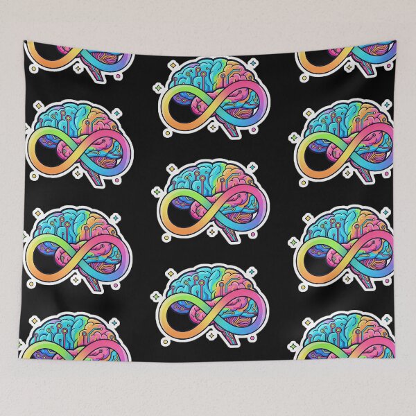 Item preview, NeuroSpicy - Infinity Loop Brain (II) designed and sold by nature. electrified..