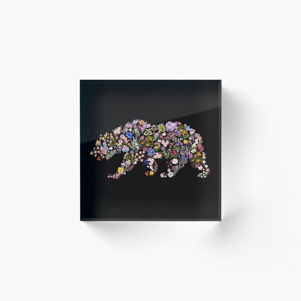 Item preview, Wildflower Bear Silhouette designed and sold by TherezaDesign.