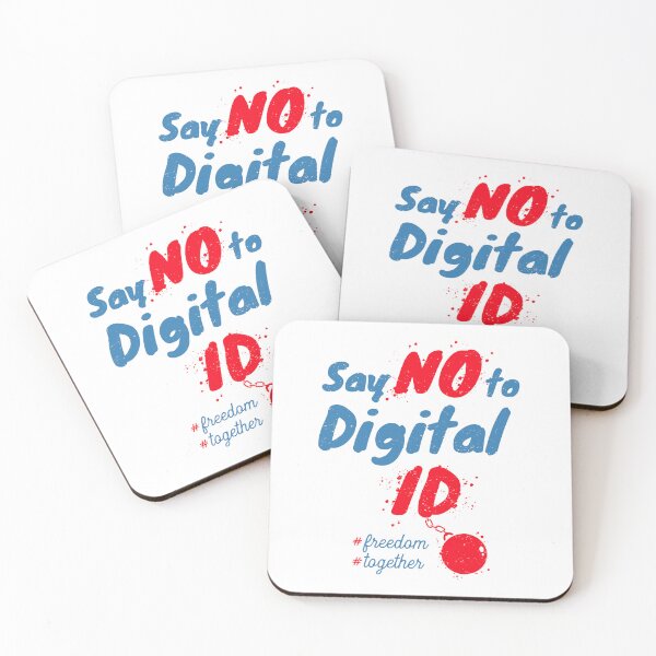 Item preview, Say No to Digital ID typographic protest design designed and sold by SIR13.