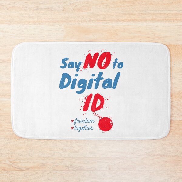 Item preview, Say No to Digital ID typographic protest design designed and sold by SIR13.
