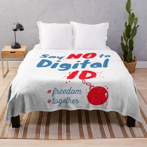 Item preview, Say No to Digital ID typographic protest design designed and sold by SIR13.