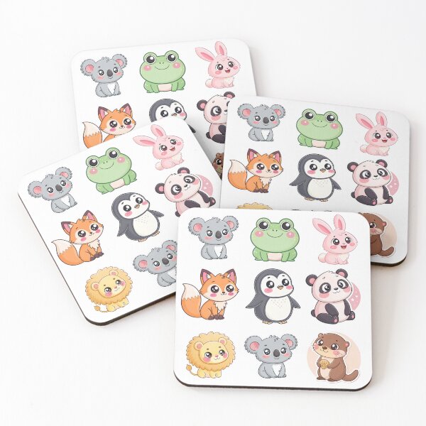 Item preview, Kawaii Animal Friends with Koalas and Penguins designed and sold by DariaOltes.