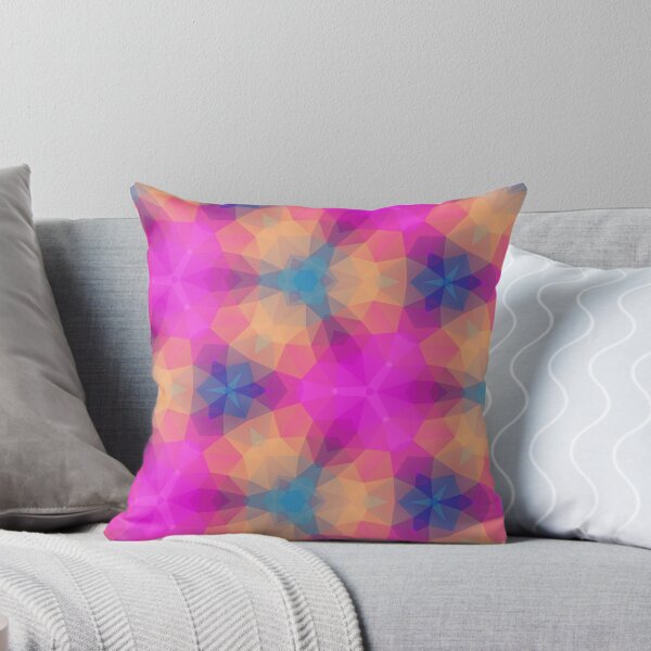 Item preview, lilac polygon orange purple geometric seamless colorful repeat pattern designed and sold by Abrahamjrnd.