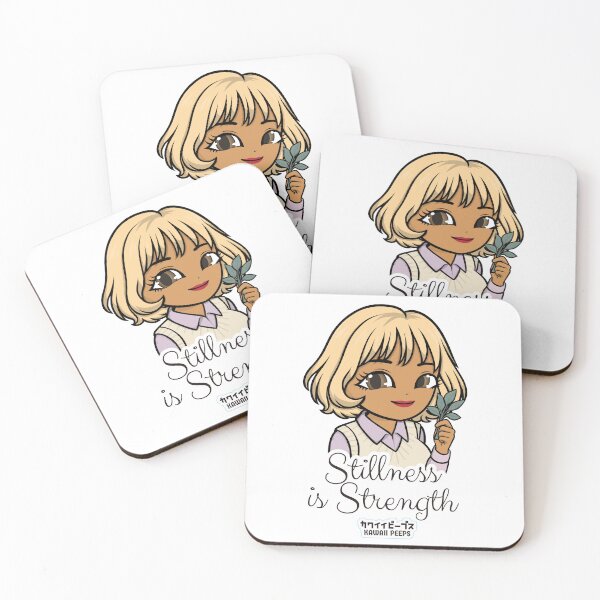 Item preview, Peaceful Kawaii "Stillness is Strength" Design – Soft Girl Aesthetic & Calm Mindfulness Art designed and sold by P-L-Sardines.