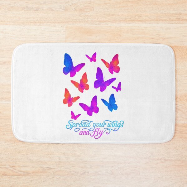 Item preview, Neon butterflies – “Spread your wings and fly” – Luminous 3D design designed and sold by Gletschie.