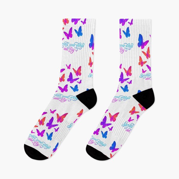 Item preview, Neon butterflies – “Spread your wings and fly” – Luminous 3D design designed and sold by Gletschie.