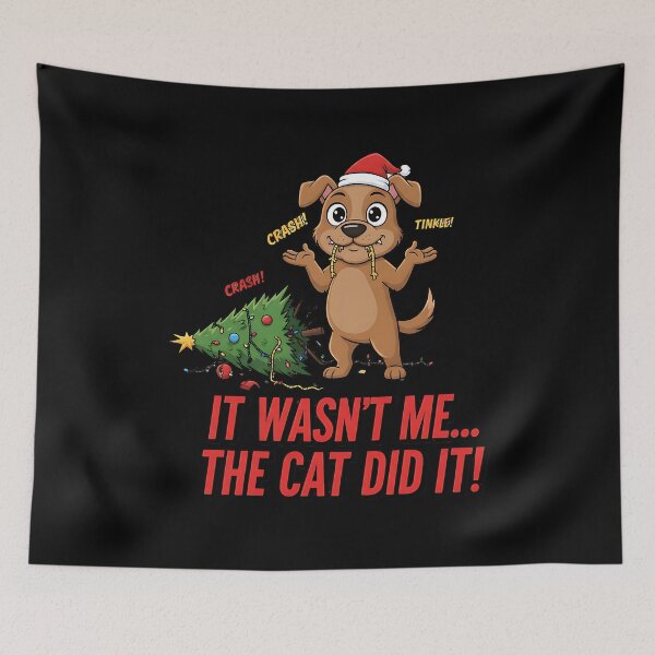 Item preview, Guilty Dog Blames the Cat for Chaos designed and sold by Silent Watch Threads..