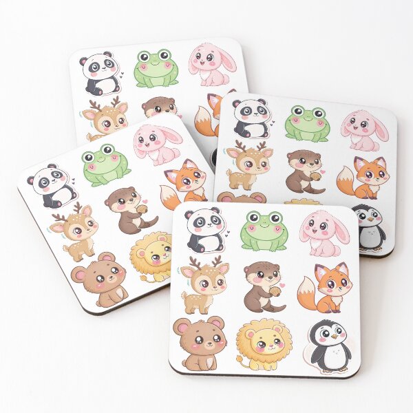 Item preview, Pastel Kawaii Critters with Frogs and Foxes designed and sold by DariaOltes.