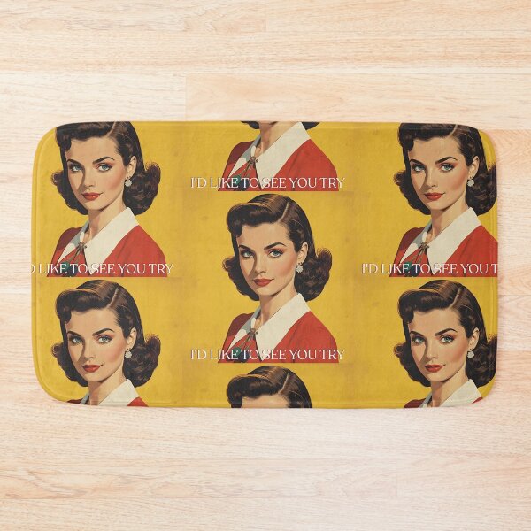 Item preview, Vintage Pretty Retro Girl I like to see you try designed and sold by Vintage City.