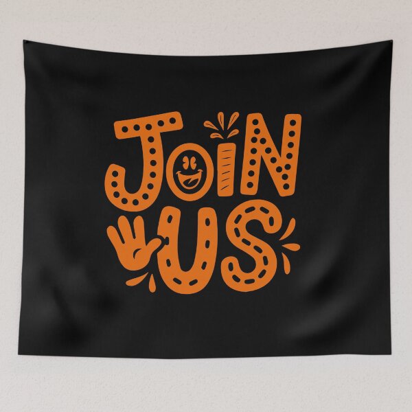 Item preview, "Join Us" Groovy Hand Lettering designed and sold by Khadigadesings.