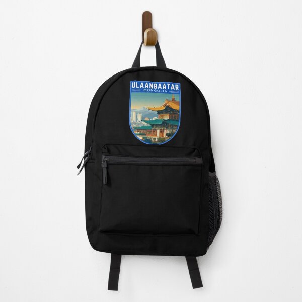 Item preview, Ulaanbaatar in Mongolia, Vintage Travel Art Badge designed and sold by MaateoDesign.