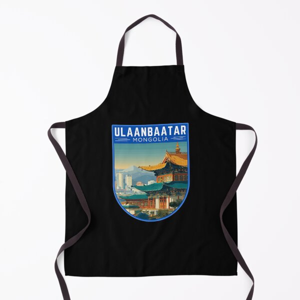 Item preview, Ulaanbaatar in Mongolia, Vintage Travel Art Badge designed and sold by MaateoDesign.