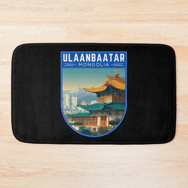 Item preview, Ulaanbaatar in Mongolia, Vintage Travel Art Badge designed and sold by MaateoDesign.