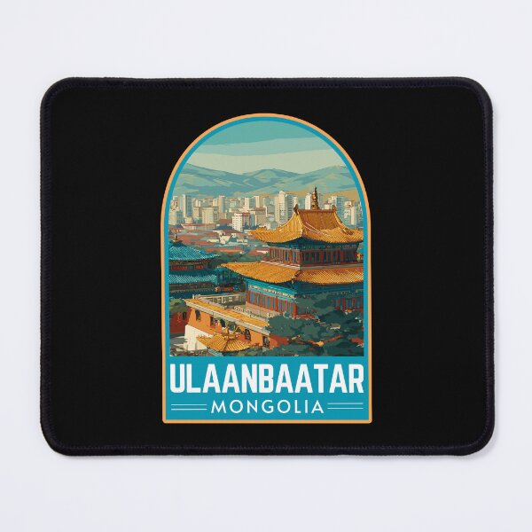 Item preview, Ulaanbaatar in Mongolia, Vintage Travel Art Landscape designed and sold by MaateoDesign.