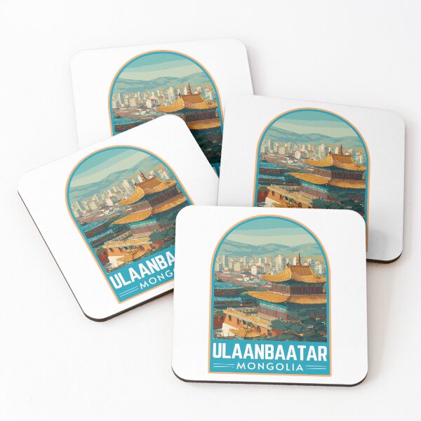 Item preview, Ulaanbaatar in Mongolia, Vintage Travel Art Landscape designed and sold by MaateoDesign.