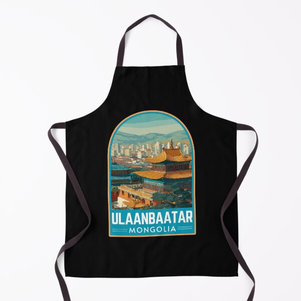 Item preview, Ulaanbaatar in Mongolia, Vintage Travel Art Landscape designed and sold by MaateoDesign.