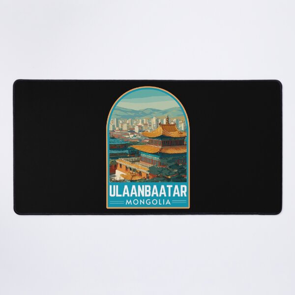 Item preview, Ulaanbaatar in Mongolia, Vintage Travel Art Landscape designed and sold by MaateoDesign.