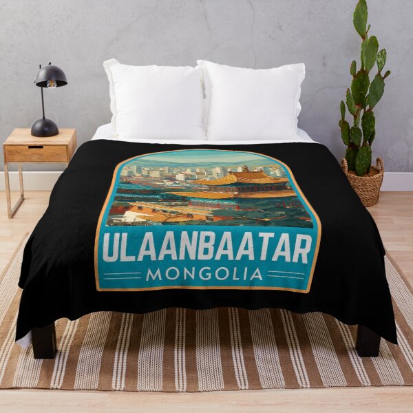 Item preview, Ulaanbaatar in Mongolia, Vintage Travel Art Landscape designed and sold by MaateoDesign.