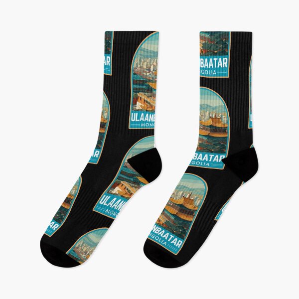 Item preview, Ulaanbaatar in Mongolia, Vintage Travel Art Landscape designed and sold by MaateoDesign.