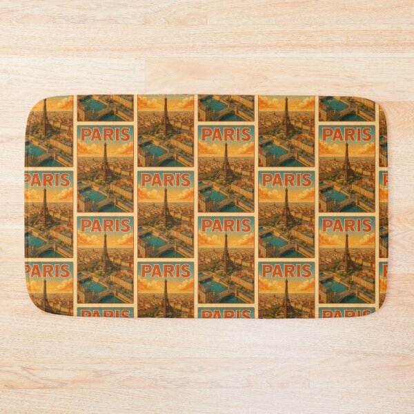 Item preview, URBAN RETRO DREAMS - Paris Skyline – Eiffel Tower in vintage travel style designed and sold by Earth Celebration Designs.