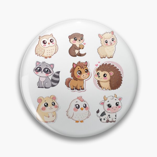 Item preview, Sweet Woodland & Farm Animal Kawaii Sticker Set designed and sold by DariaOltes.