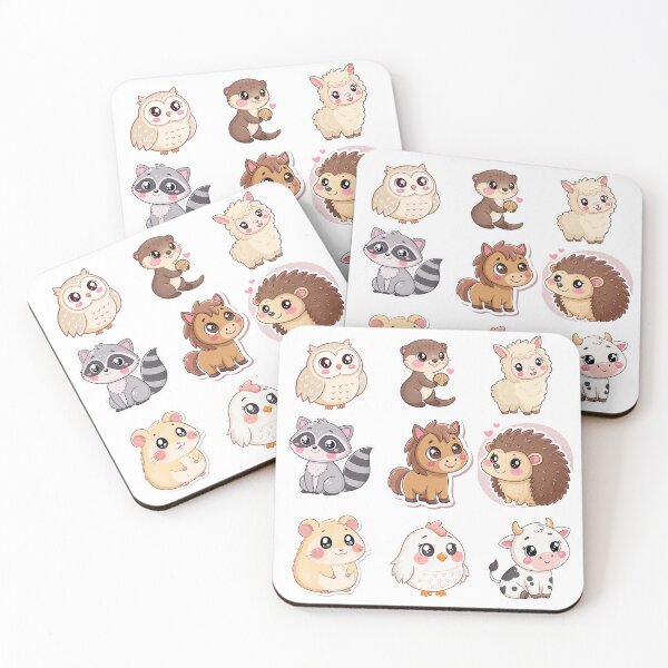 Item preview, Sweet Woodland & Farm Animal Kawaii Sticker Set designed and sold by DariaOltes.
