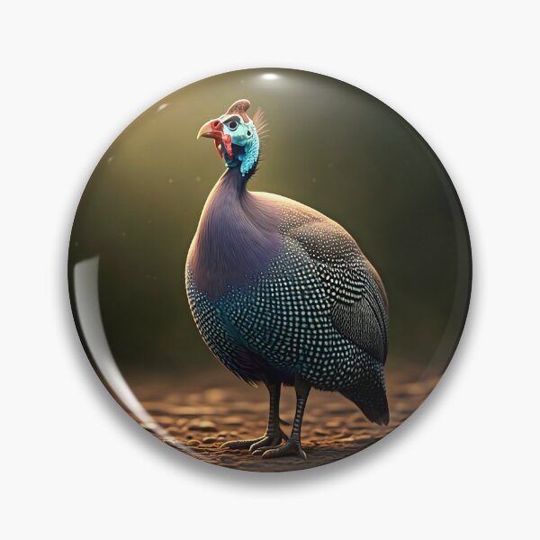 Item preview, Regal Strut – The Helmeted Guinea Fowl in Vibrant Detail designed and sold by PawPrintedArt.