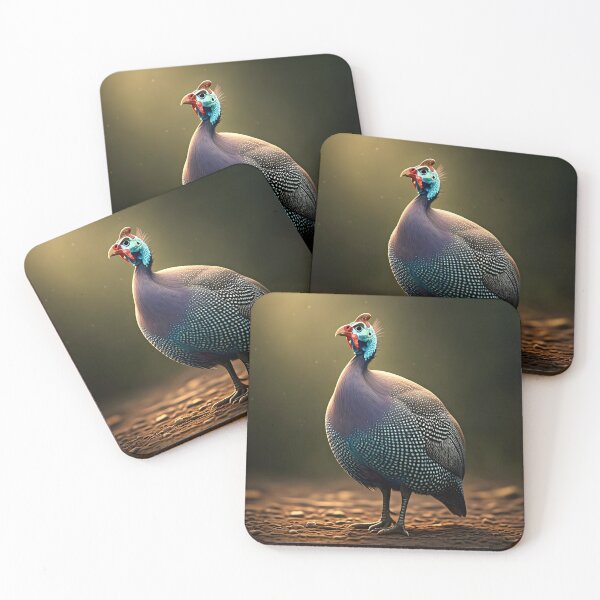 Item preview, Regal Strut – The Helmeted Guinea Fowl in Vibrant Detail designed and sold by PawPrintedArt.