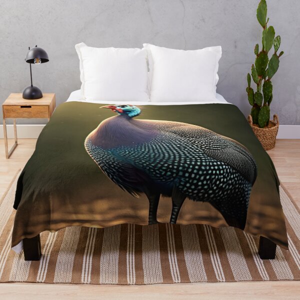 Item preview, Regal Strut – The Helmeted Guinea Fowl in Vibrant Detail designed and sold by PawPrintedArt.