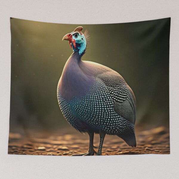 Item preview, Regal Strut – The Helmeted Guinea Fowl in Vibrant Detail designed and sold by PawPrintedArt.