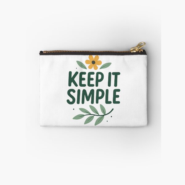 Item preview, Keep It Simple Botanical Quote with Minimal Floral Style. designed and sold by The-T-In-Retro.
