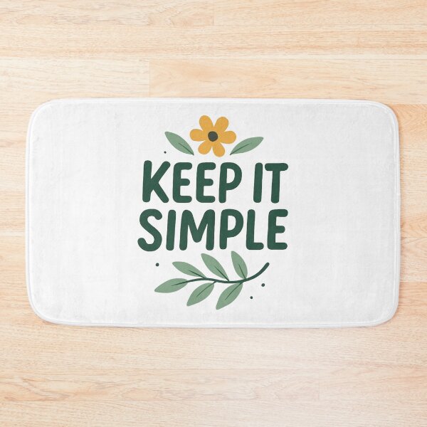 Item preview, Keep It Simple Botanical Quote with Minimal Floral Style. designed and sold by The-T-In-Retro.