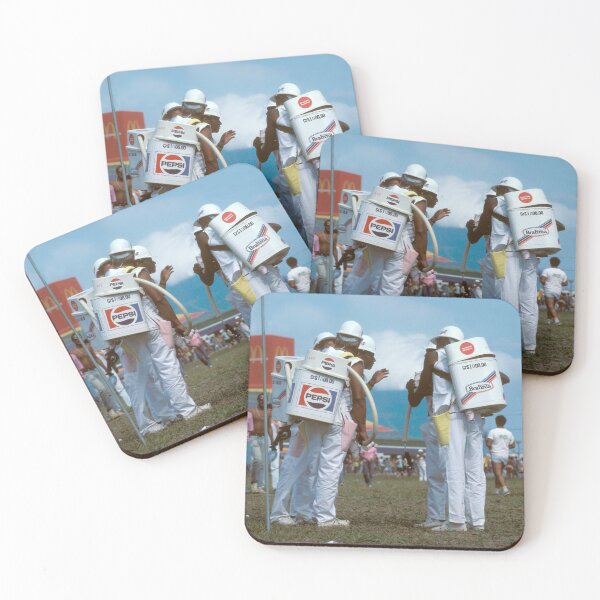 Item preview, Workers with Beverage Dispenser Back Packs at Rock in Rio I - Photograph designed and sold by ConcertImages.