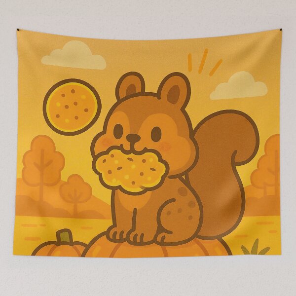 Item preview, Stuffing Squirrel – Autumn Edition designed and sold by Whiskers&Waffles.